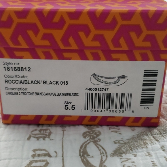 Tory Burch snake skin leather ballet flats - Picture 5 of 5